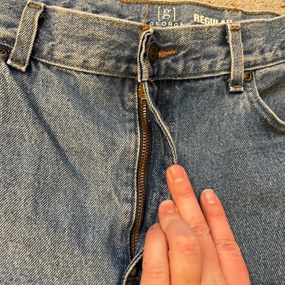 GEORGE Medium Wash Regular Fit Men’s Jeans- Size 36-34 - Picture 3 of 10
